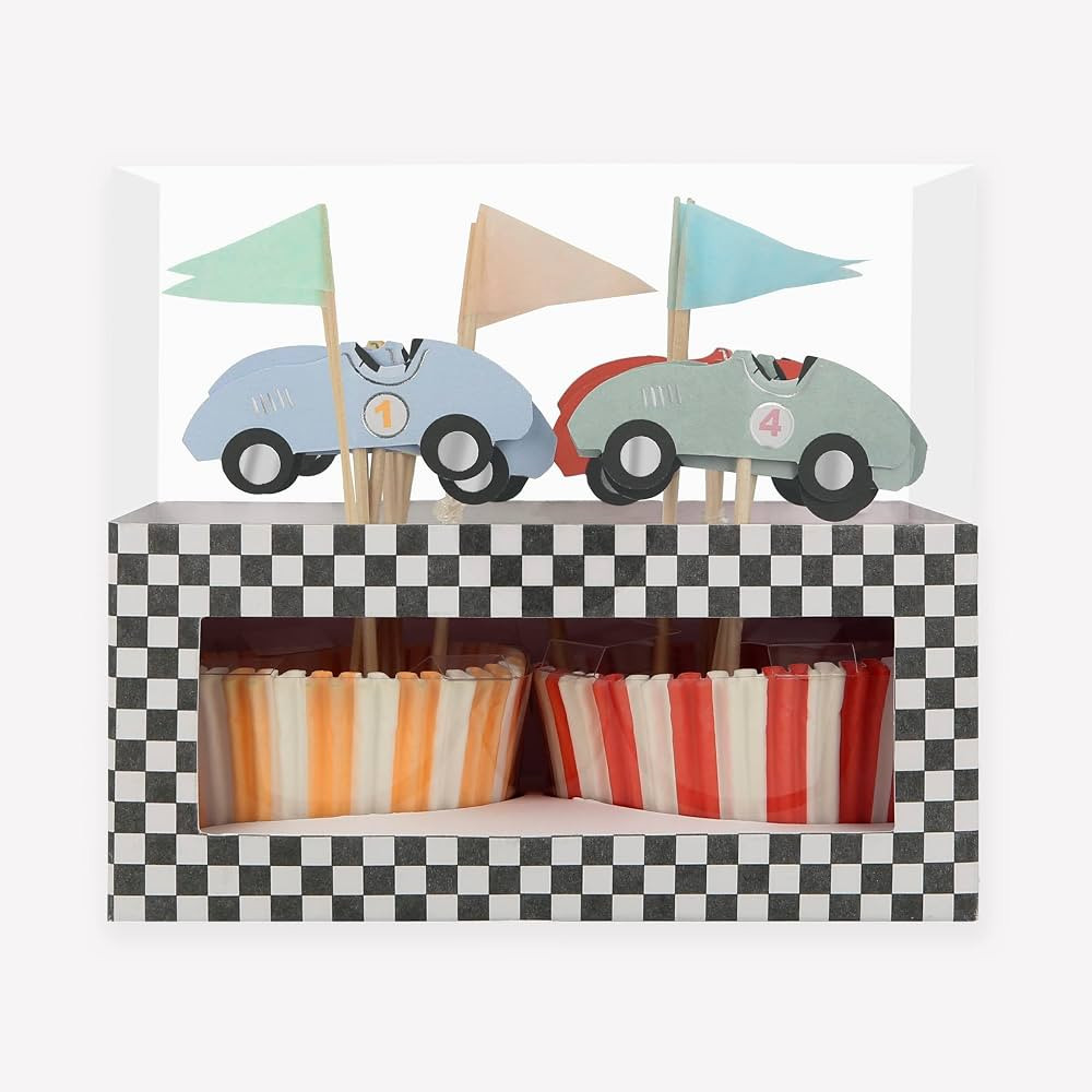 Meri Meri Race Cars Cupcake Kit (Pack of 24) | Amazon (US)