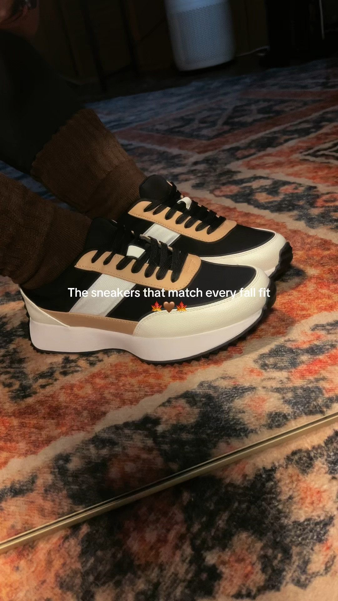 Fall's uniform just got an upgrade 🍂 These sneakers are memory foam comfort in the coziest black, cream, and camel palette — they go with everything in my fall rotation. Linking on my LTK! #ad #FallVibes #CozySeason #SneakerAddict #AutumnOutfit #ComfyStyle

#LTKMidsize #LTKOver40 #LTKU