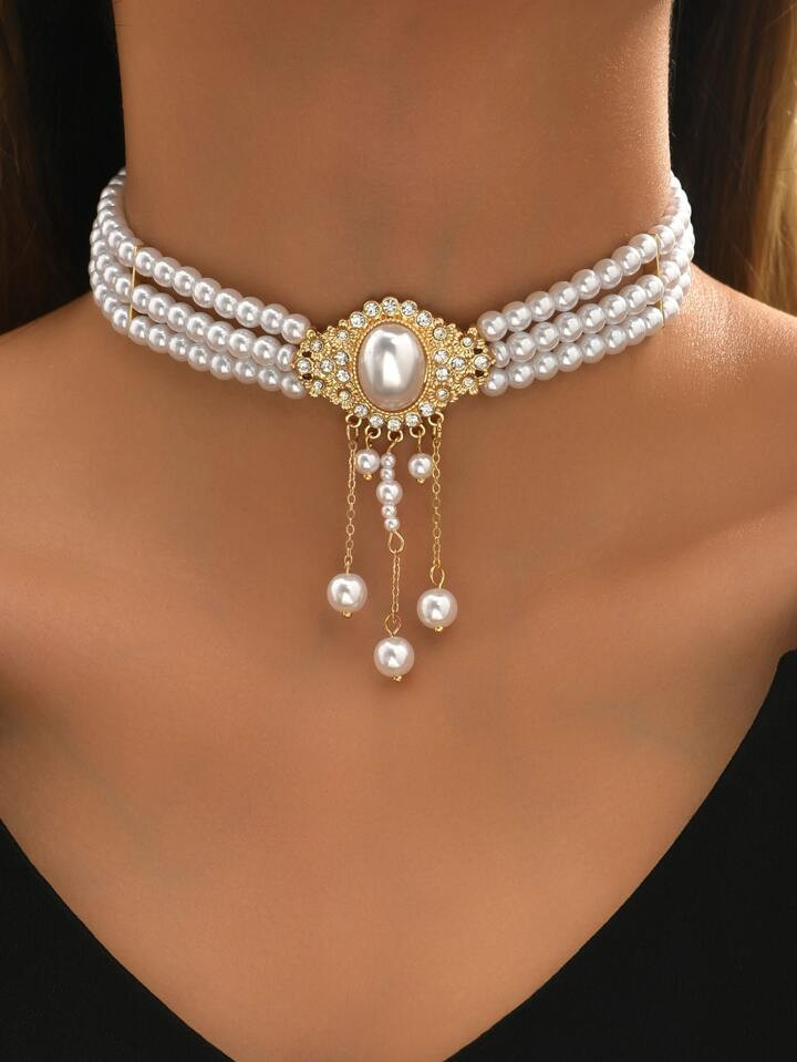 Faux Pearl Decor Choker | SHEIN USA | SHEIN