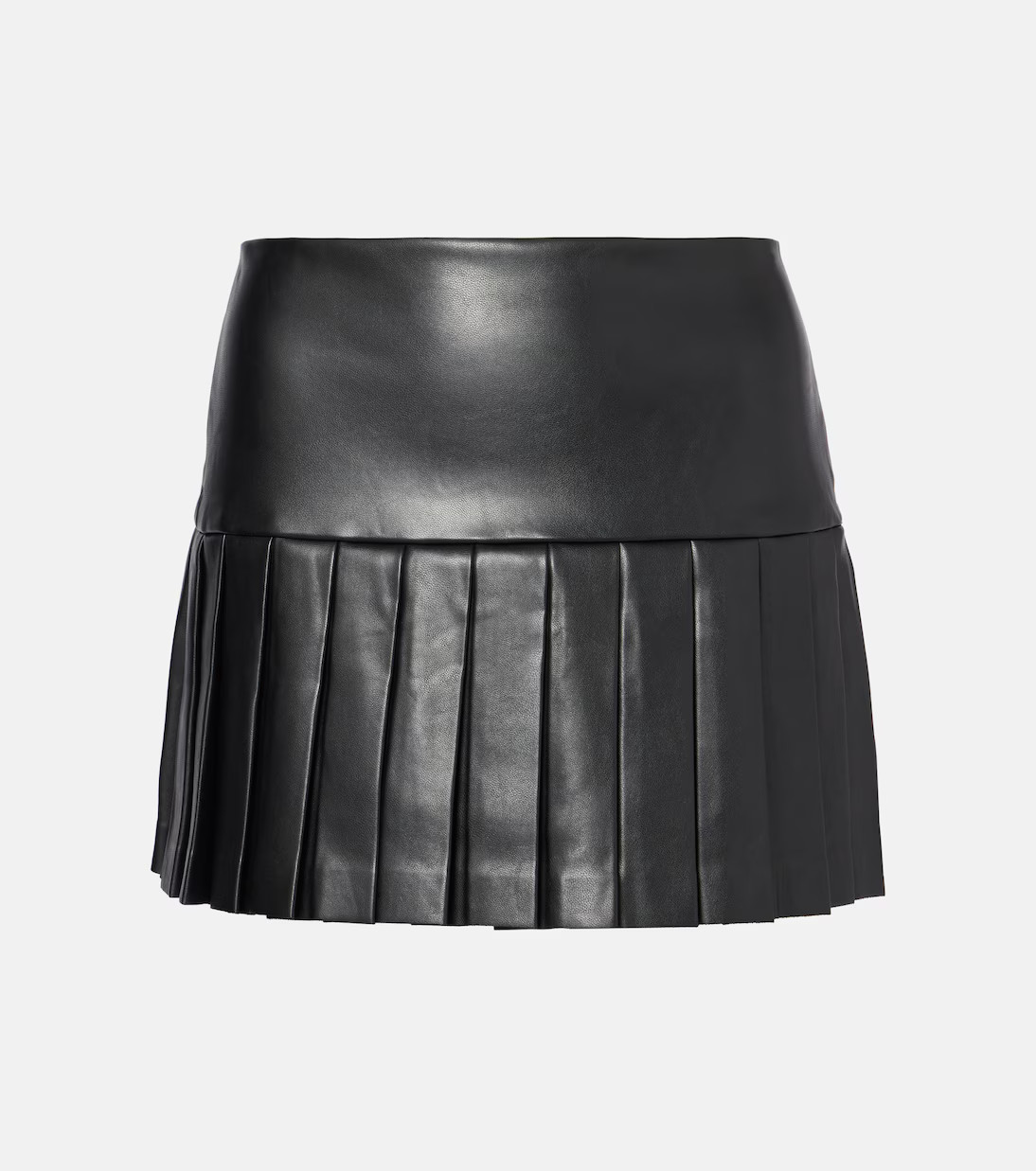 Pleated faux leather miniskirt | Mytheresa (UK)