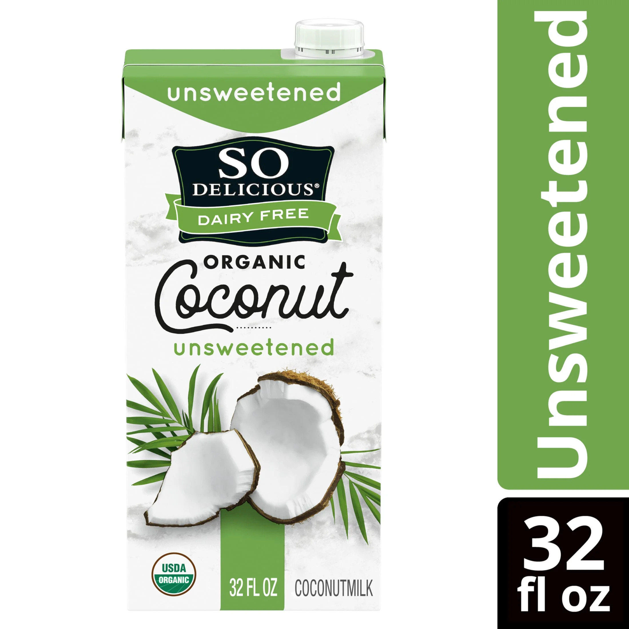 So Delicious Dairy Free UHT Unsweetened Coconut Milk, 1 Quart | Walmart (US)