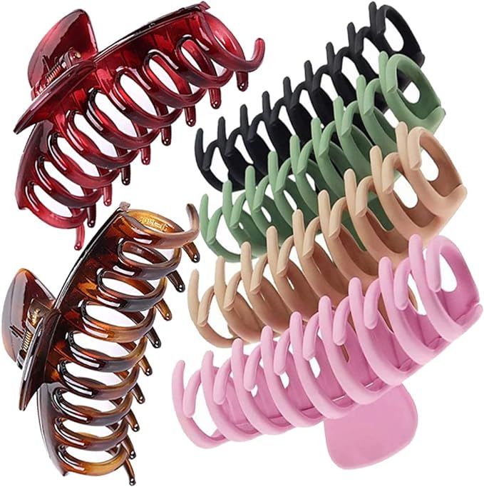 Large Hair Claw Clip 4 Inch Nonslip Big Hair Claw Clips for thick hair Strong Hold Hair Clips for... | Amazon (CA)