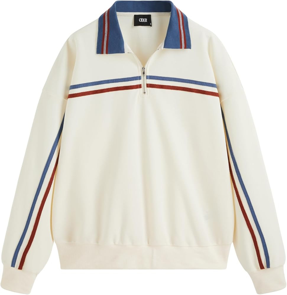 CIDER Long Sleeve Polo Sweatshirt for Women Hoodies Comfortable Fit Casual | Amazon (US)