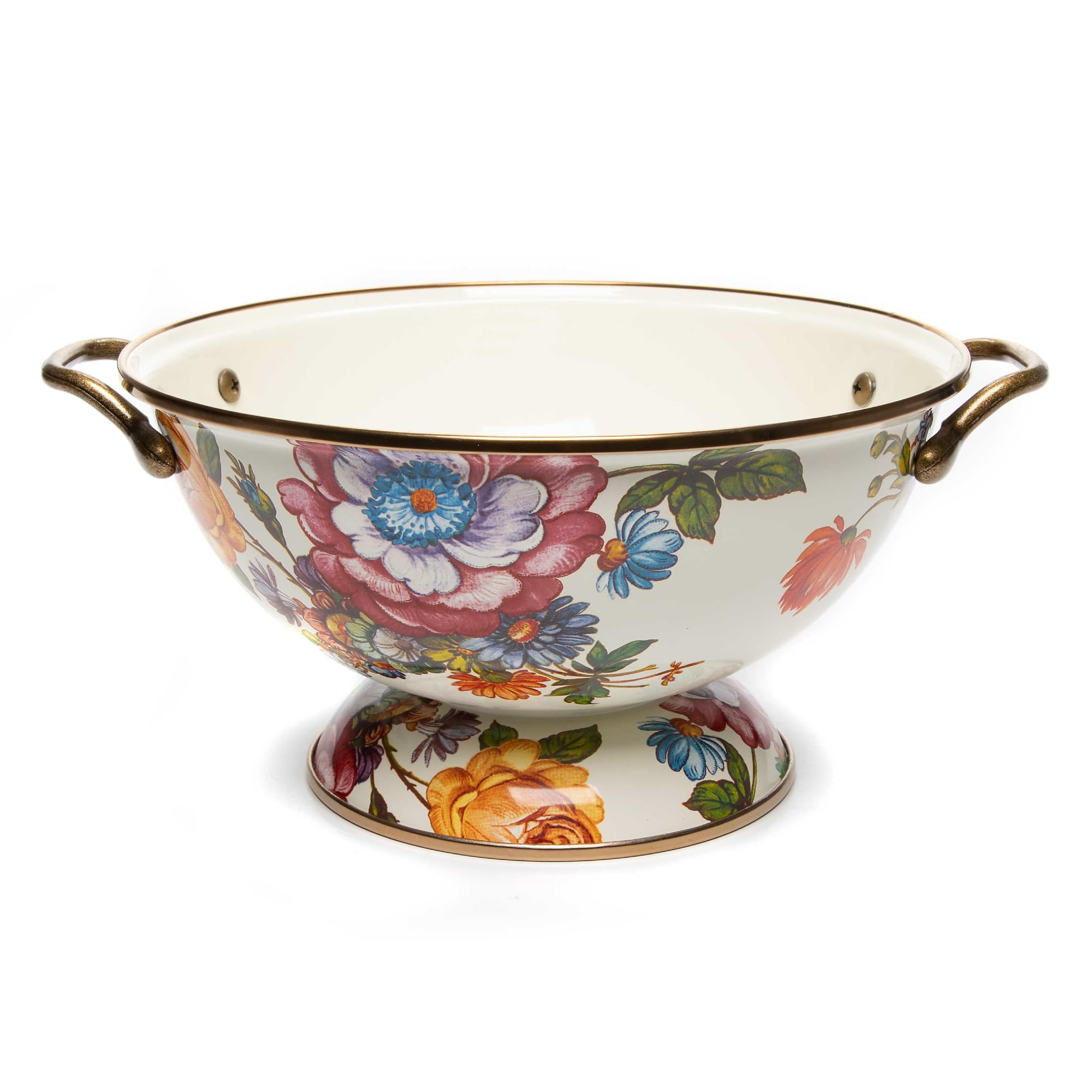 MACKENZIE-CHILDS Enamel Bowl, Small Serving Bowl for Entertaining, Almost Everything Bowl, White ... | Amazon (US)