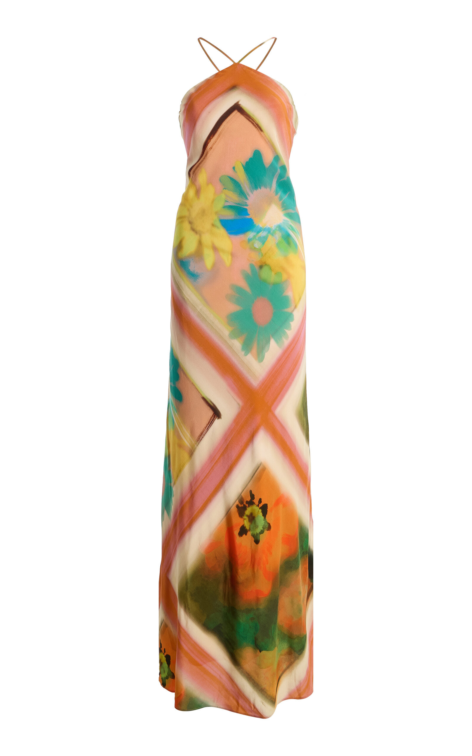 STAUD Cubism Crepe de Chine Maxi Dress - Moda Operandi | Moda Operandi (Global)