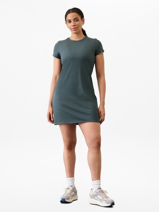 Signature Rib Tee Dress | Athleta