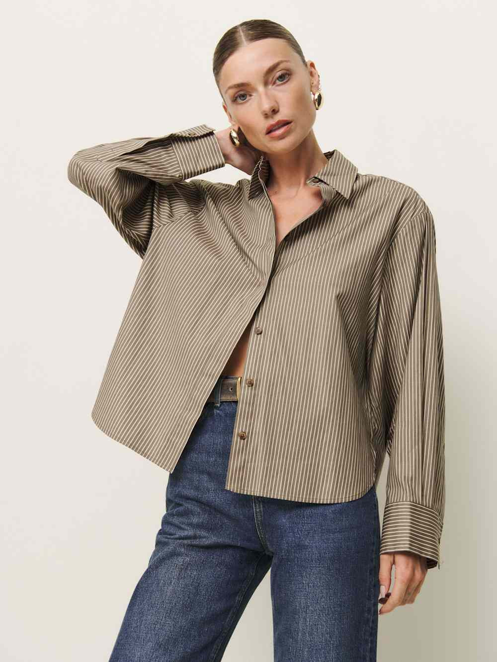 Andy Oversized Shirt | Reformation (Global)