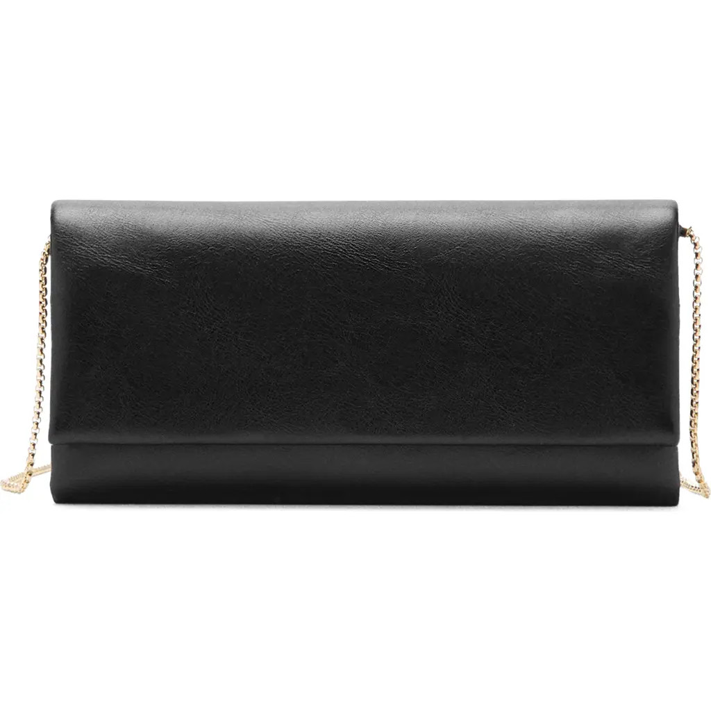 MANGO Metallic Faux Leather Crossbody Bag in Black at Nordstrom | Nordstrom