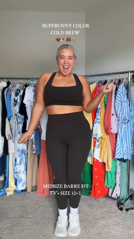 Buffbunny midsize barre fit. I’m wearing a size large/12 in all Buffbunny tops and bottoms. The quality is unmatched. I know these leggings will stay up during my barre class. 

#LTKActive #LTKmidsize #LTKfitness