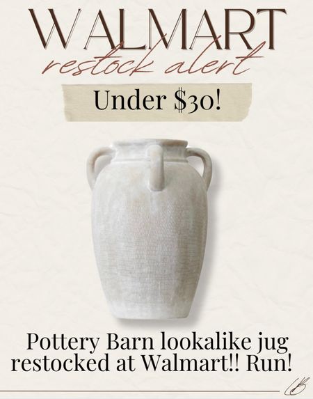 Pottery Barn lookalike vase from Walmart is restocked! 

#LTKhome #LTKstyletip #LTKfindsunder50