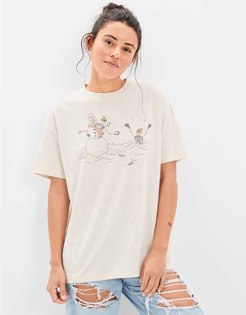 AE Holiday Skeleton Graphic Tee | American Eagle Outfitters (US & CA)