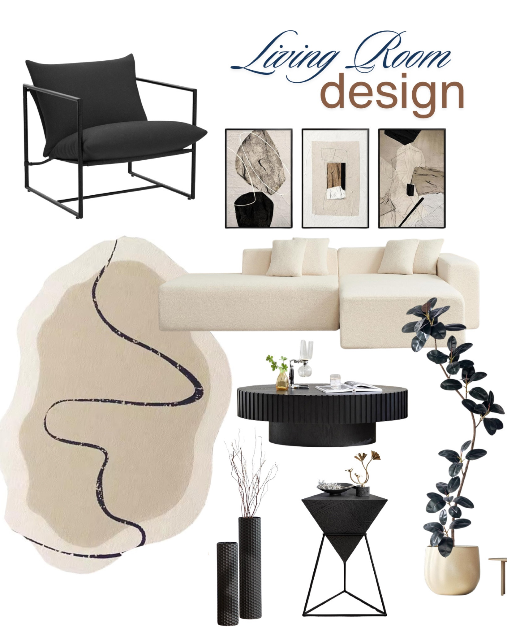 Living room, couch, sofa, coffee table, area rug, accent chair, wall art, faux plant, vase, side table 

#LTKHome #LTKSeasonal #LTKStyleTip