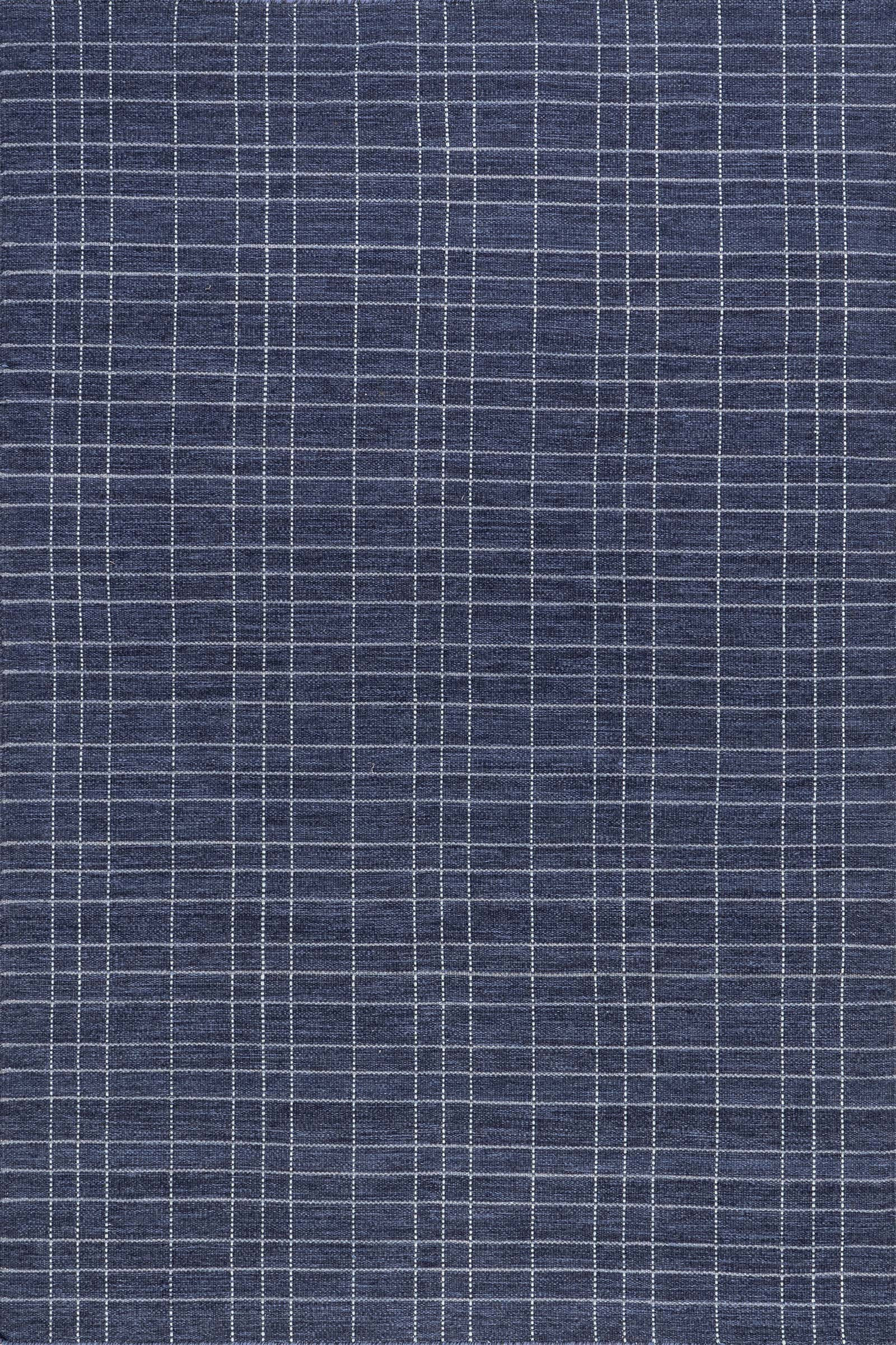 Charlie Plaid Wool Rug | Blue | Rugs USA
