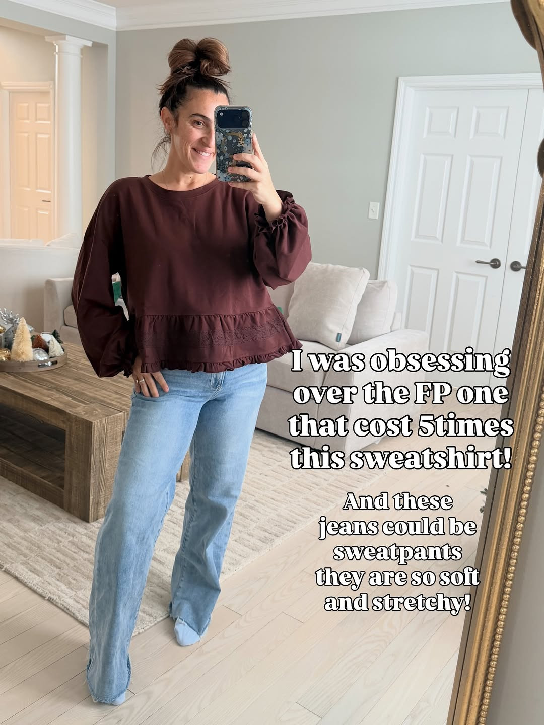 Wearing a size Medium. #FPdupe #freepeopledupe #cutetop  

 #LTKOver40 #LTKMidsize #LTKFindsUnder50