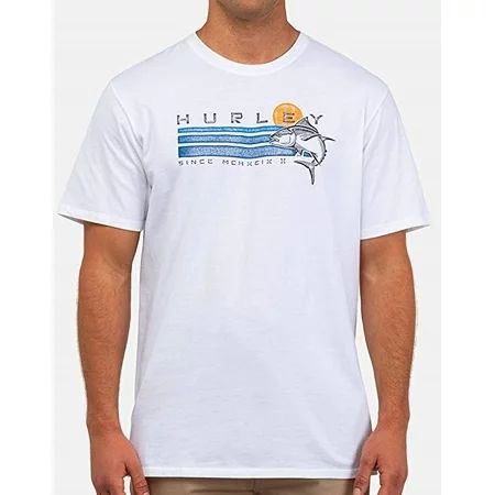 HURLEY MEN S TEE SHIRT - AHI WHITE SZ MEDIUM - LOGO FRONT FISH | Walmart (US)