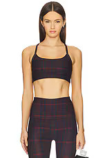 Beyond Yoga Soft Mark Slim Racerback Sports Bra in Dark Cherry Prep Plaid from Revolve.com | Revolve Clothing (Global)