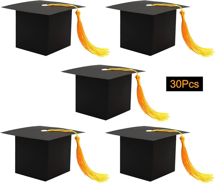 SDKI 30Pcs Graduation Cap Candy Box Graduation Party Supplies 2025 Decorations Graduation Gift Ca... | Amazon (US)