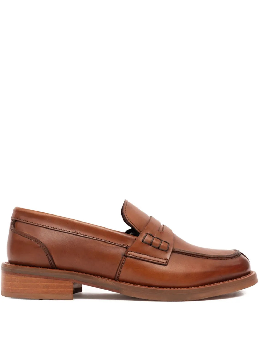 penny-strap leather loafers | Farfetch Global