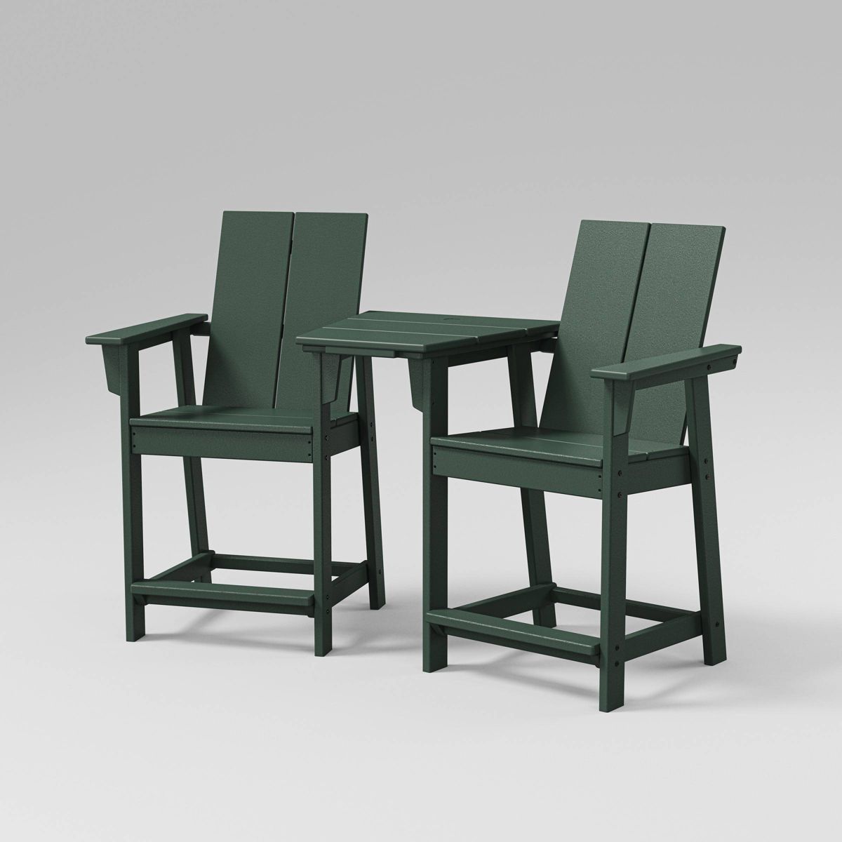 Moore 3pc POLYWOOD Patio Counter Chair Set with Connecting Table - Threshold™ | Target