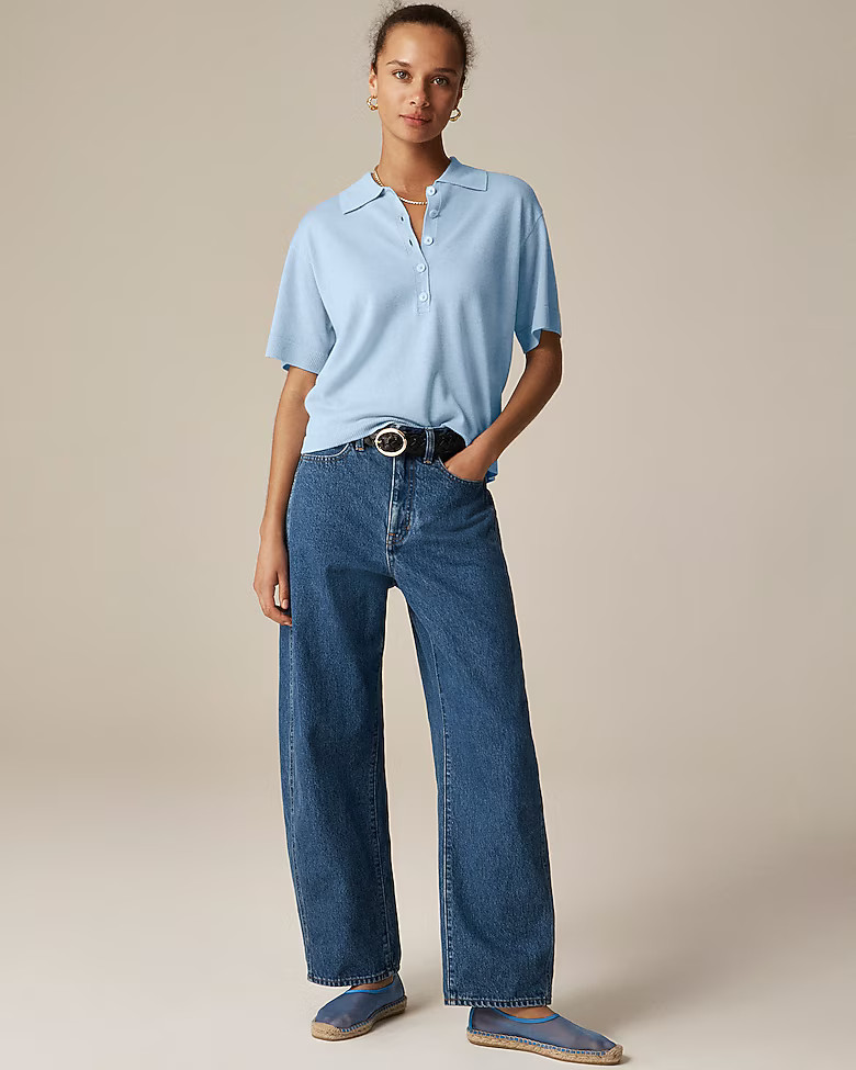 Featherweight cashmere short-sleeve sweater-polo | J. Crew US