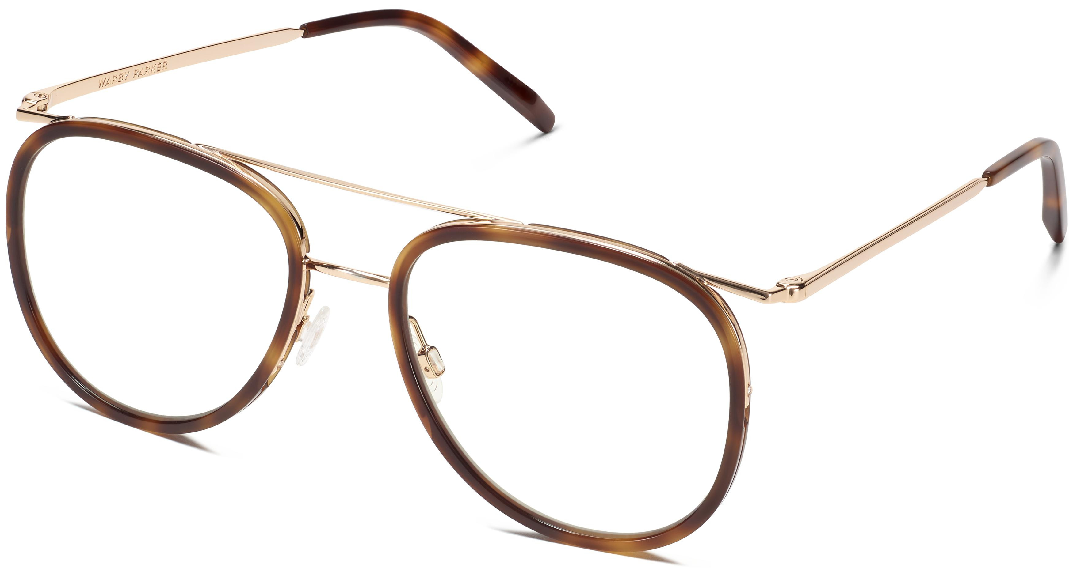 Montague Eyeglasses in Oak Barrel with Polished Gold | Warby Parker | Warby Parker (US)