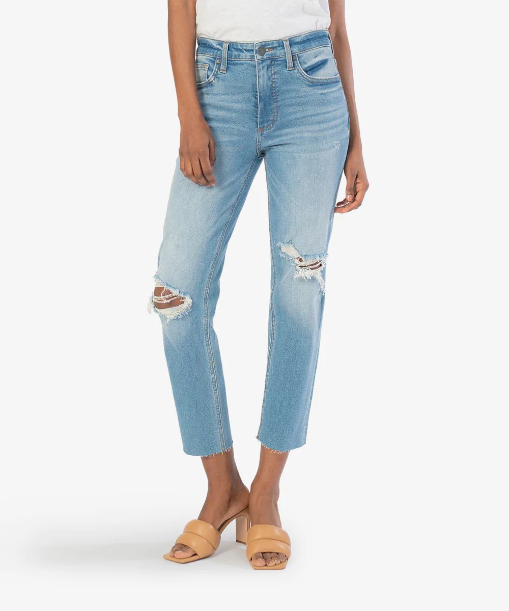 Rachael High Rise Fab Ab Mom Jean (Upright Wash) - Kut from the Kloth | Kut From Kloth