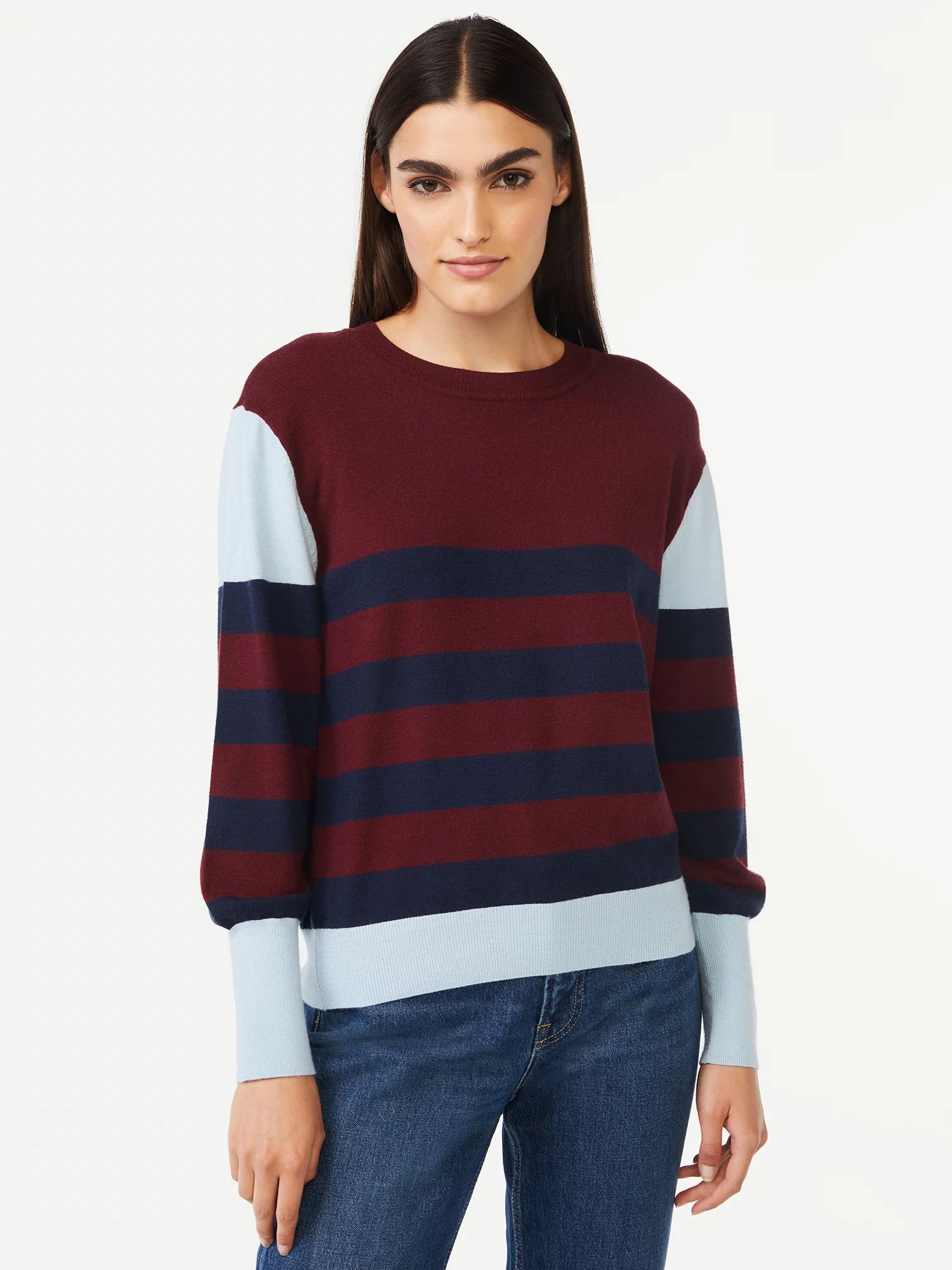 Free Assembly Women’s Boxy Crewneck Sweater - Walmart.com | Walmart (US)