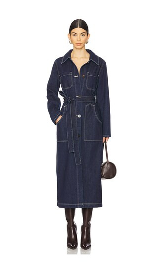 Bijou Trench in Rinse Denim | Revolve Clothing (Global)