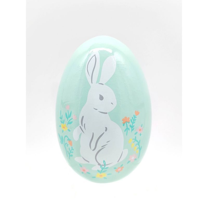Small Decorative Printed Wood Easter Egg Bunny White - Spritz™ | Target