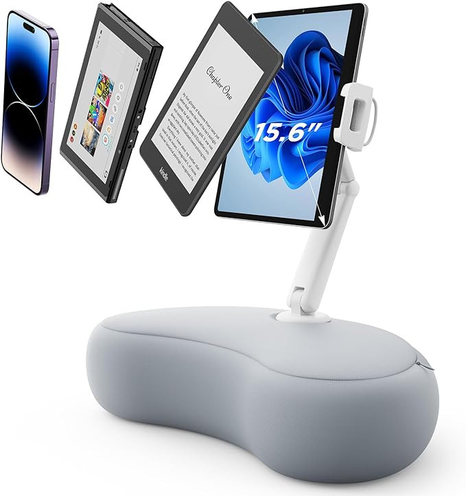 SAIJI Tablet Stand Pillow, 360° Adjustable Tablet Holder for Bed with Flexible Dual Axis Arm, Ph... | Amazon (US)