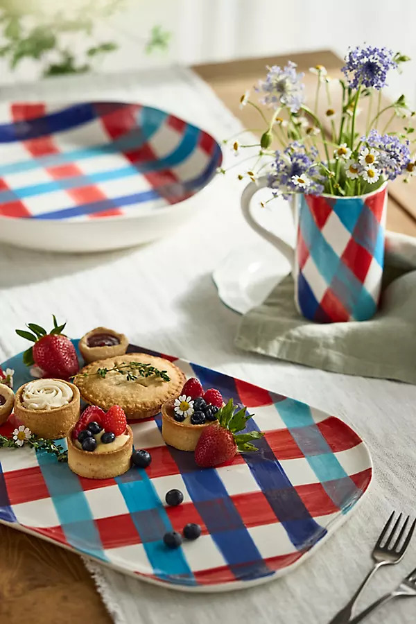 Americana Earthenware Serving Platter | Anthropologie (US)