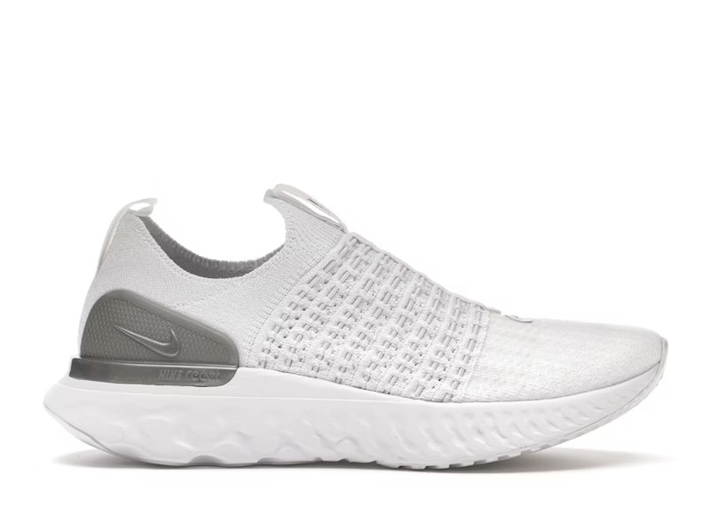 Nike React Phantom Run Flyknit 2 White Pure Platinum (W) | StockX