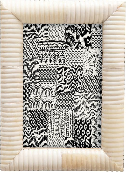 Creative Co-Op Hard-Carved Bone & MDF, Natural (Holds 4" x 6" Photo) Frame | Amazon (US)