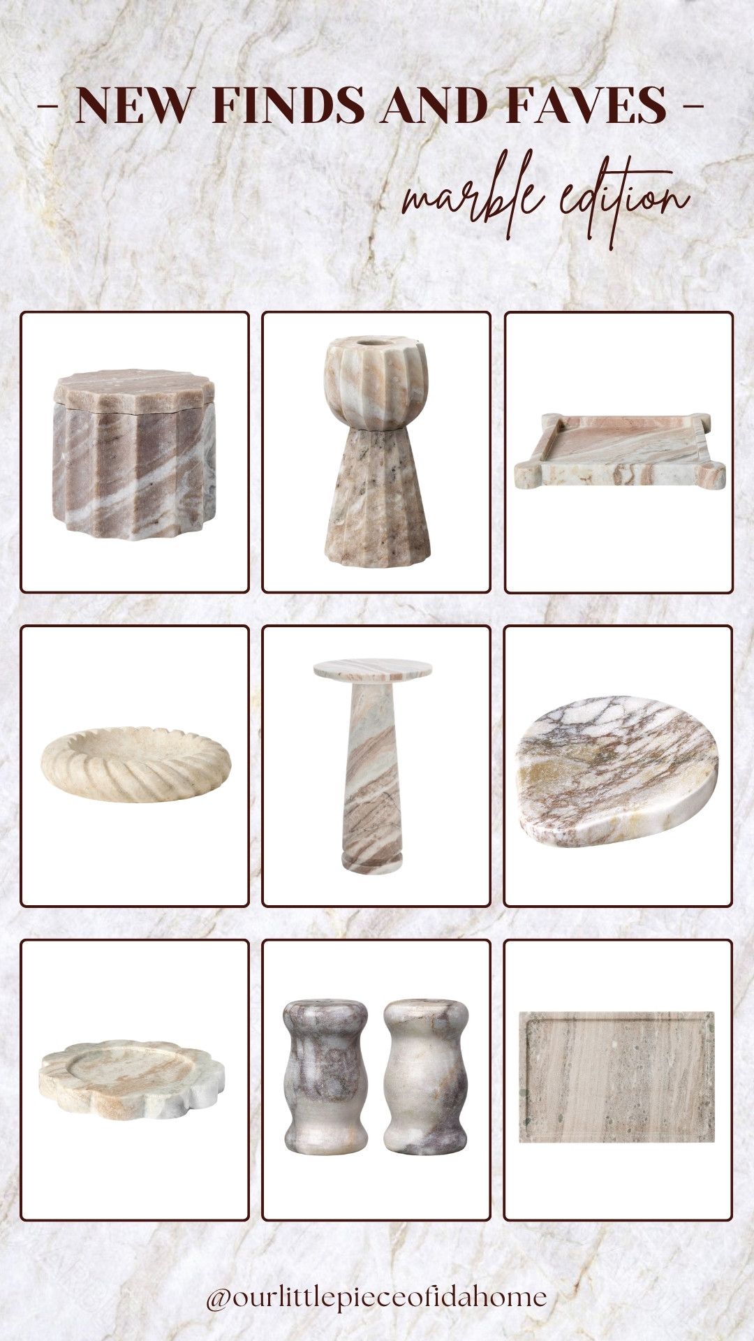 I’ve been pulling in a few marble pieces like these to add quiet texture and variation without introducing new colors.

I like how each piece feels subtle on its own but layers together to create a more collected, finished look.

These are the kind of accents I reach for when I want a space to feel elevated but still calm and natural.
@Target 
 

#LTKU #LTKSaleAlert #LTKHome