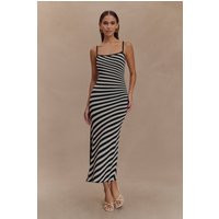 Raven Striped Knit Midi Dress / Black/White | MESHKI | L | MESHKI US