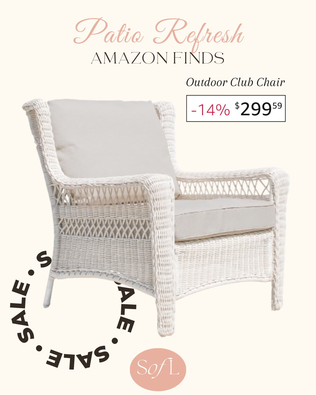 Patio refresh! Amazon find. Outdoor club chair with cushions on sale for $300. Limited quantity. Order soon!
#amazonhome #amazonfinds #outdoorchair #patiochair #wickerchair #outdoorclubchair #patiorefresh 

 #LTKSeasonal #LTKHome #LTKSaleAlert