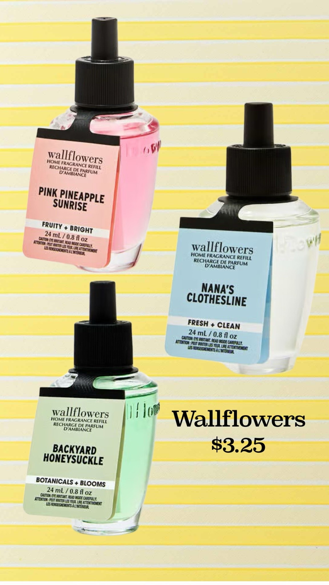 Wallflower refills at Bath
& Body Works are on sale today for $3.25
These are the scents I’m loving right now

#LTKSaleAlert