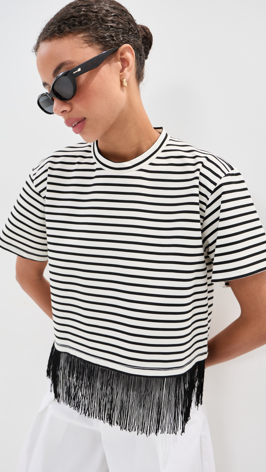 Hazel Stripe Fringe Tee | Shopbop