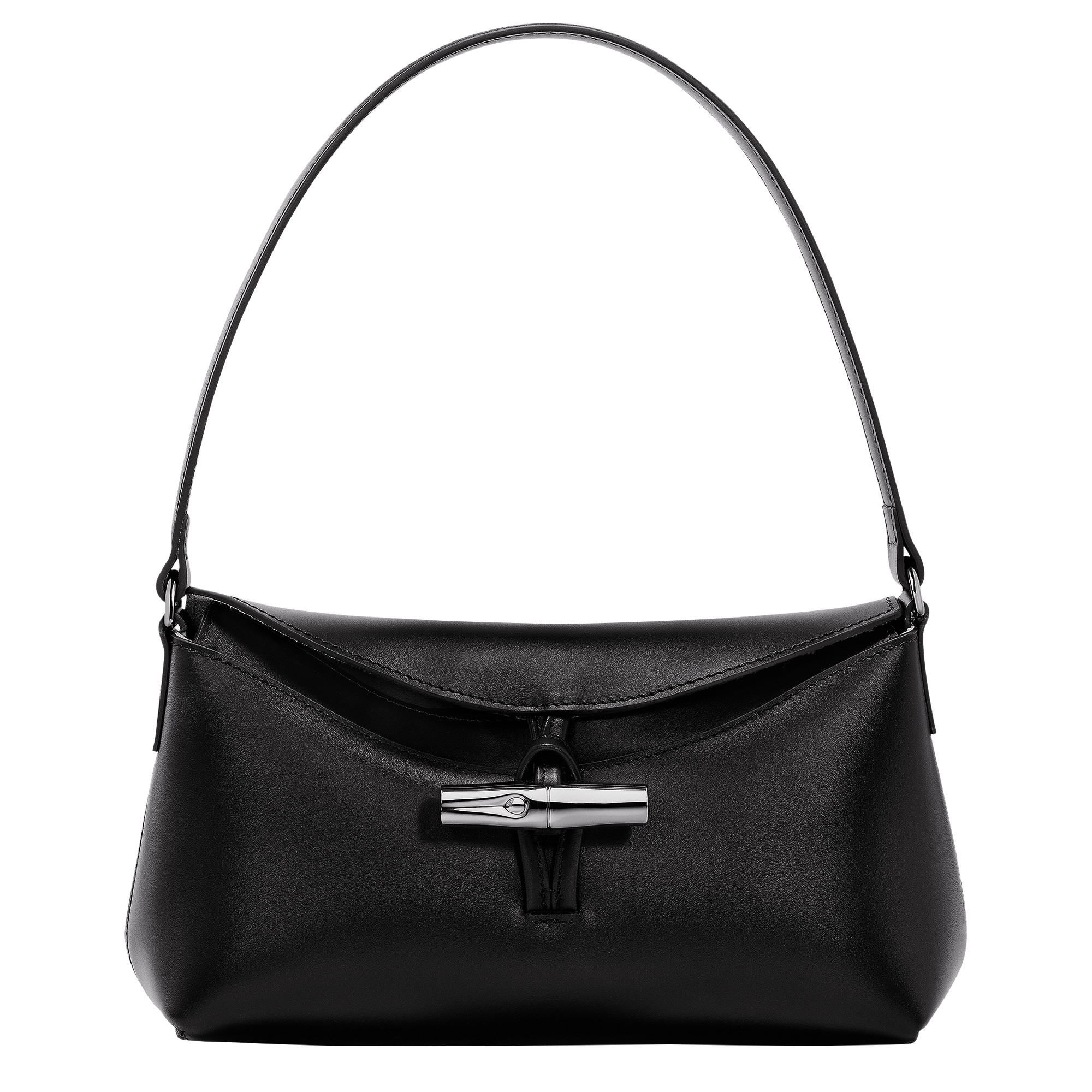 Le Roseau S Hobo bag Black - Leather | Longchamp US | Longchamp