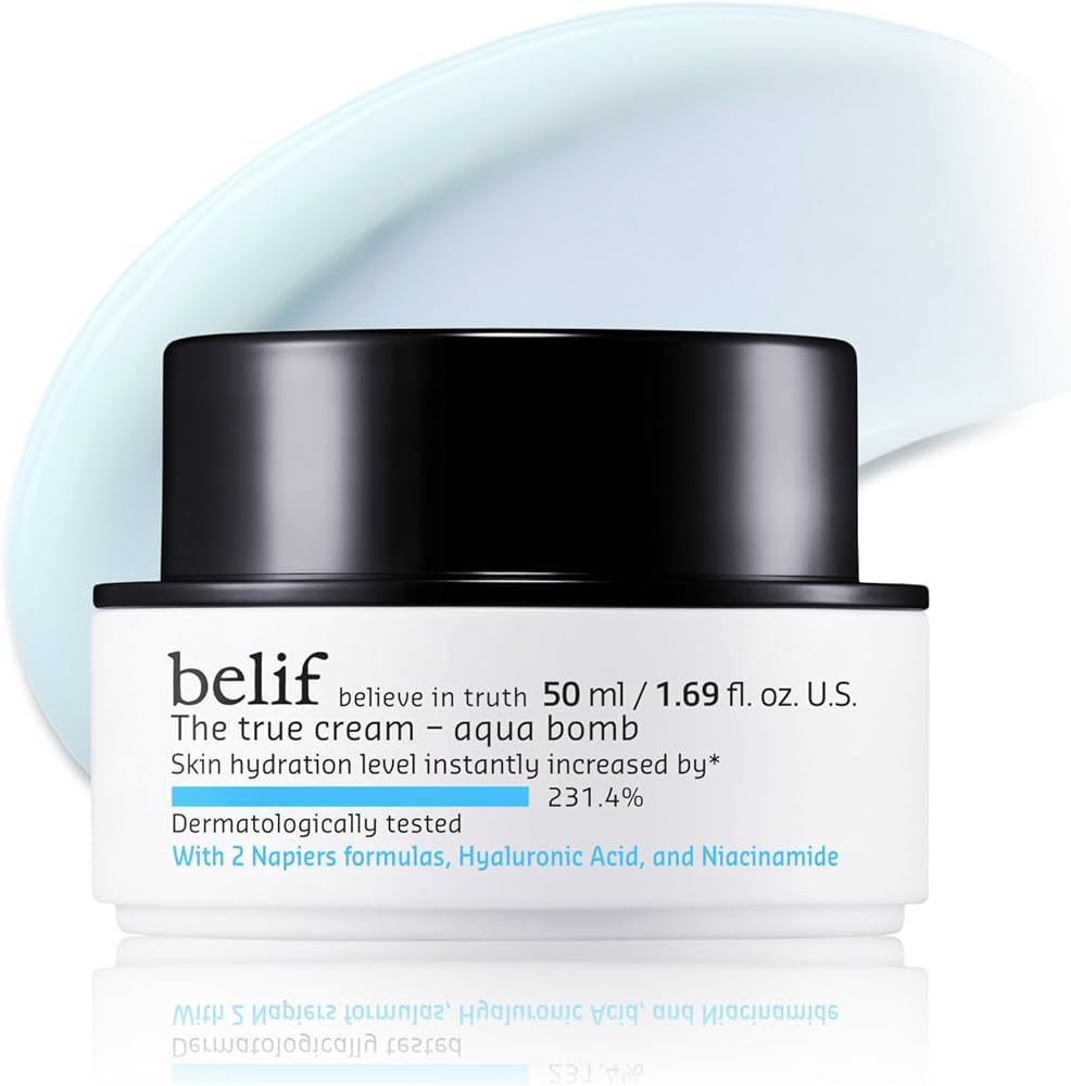 belif Aqua Bomb – Daily Niacinamide Hydrating Moisturizer, Lightweight Plumping Facial Cream wi... | Amazon (US)