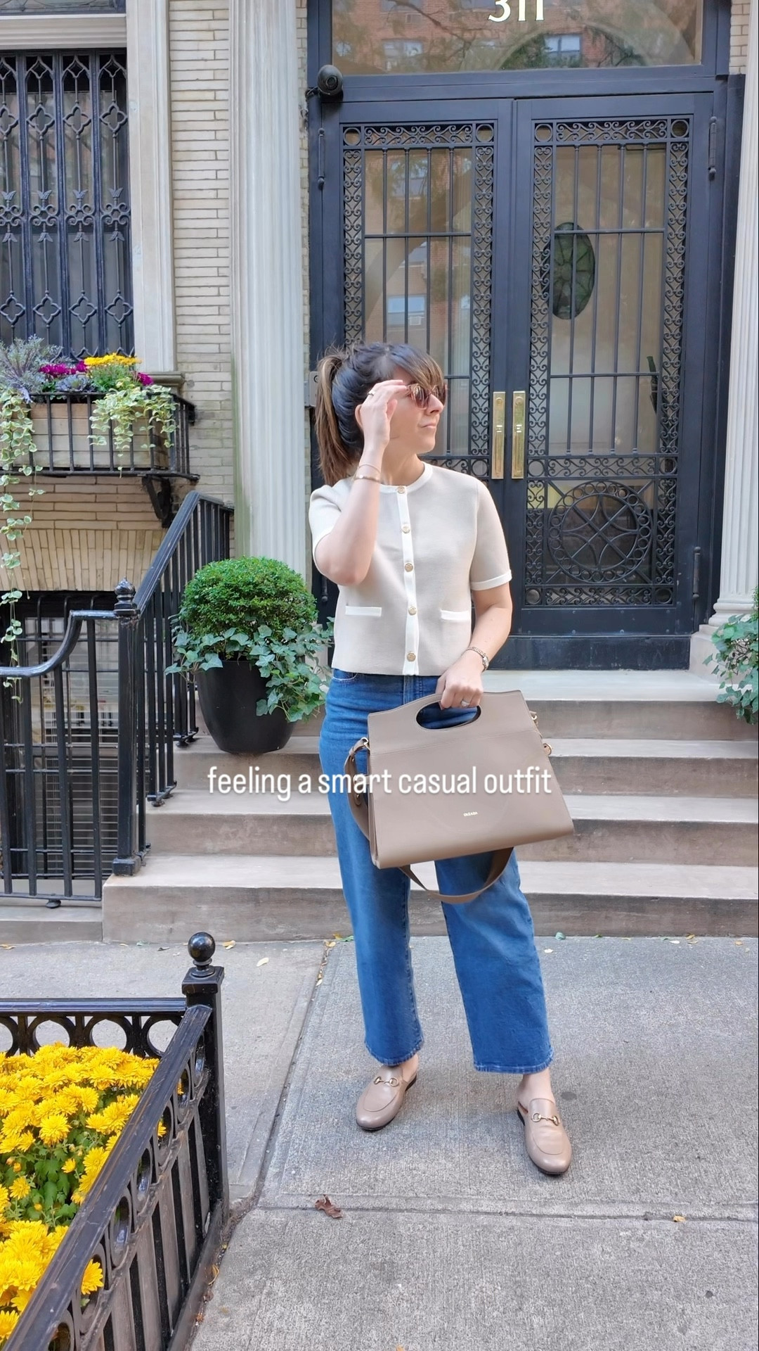 Transitional outfit on repeat, until fall finally settles in 😅🍂

#FallStyle #TransitionalFashion #CasualChic #FallVibes #AutumnStyle #EffortlessChic #FallFashion #OOTD #NeutralOutfit #WideLegJeans #CardiganLove #LayeringSeason #StyleInspo #FallOutfitIdeas

Timeless elegance, effortless layering, fall wardrobe refresh, cozy yet polished, luxe autumn look, bold yet classic, elevated basics, transitional style, autumn chic, sleek and sophisticated, fall fashion staple, minimalist fall style, seasonal must-haves, Abercrombie cardigan, aritzia jeans, Gucci loafers, Oleada work bag, Captain briefcase, beige outfit, casual chic outfit

#LTKStyleTip #LTKItBag #LTKSeasonal