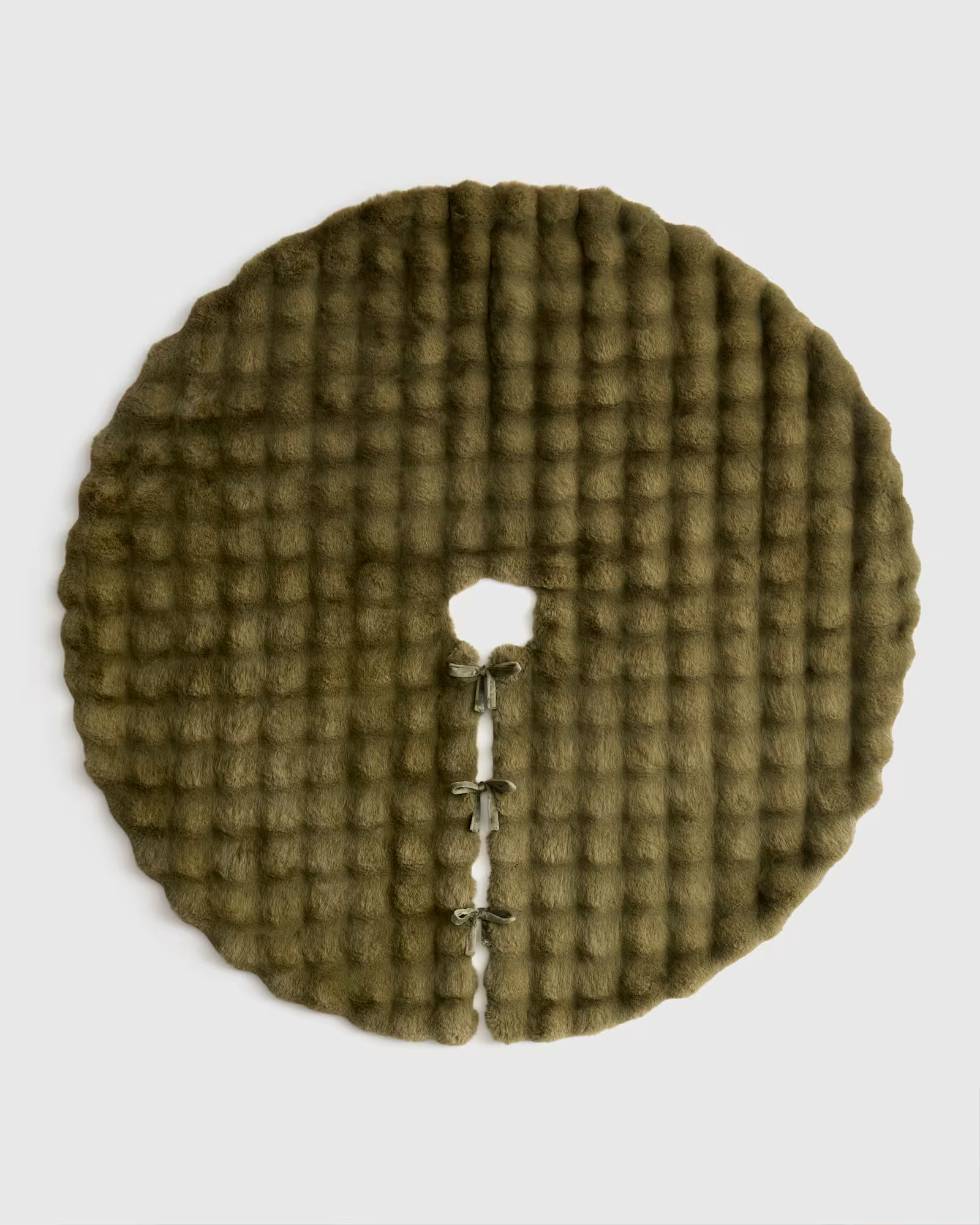 Faux Fur Tree Skirt in Forest | Quince