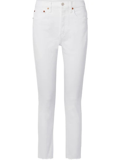 Originals High-Rise Ankle Crop frayed skinny jeans | NET-A-PORTER (US)