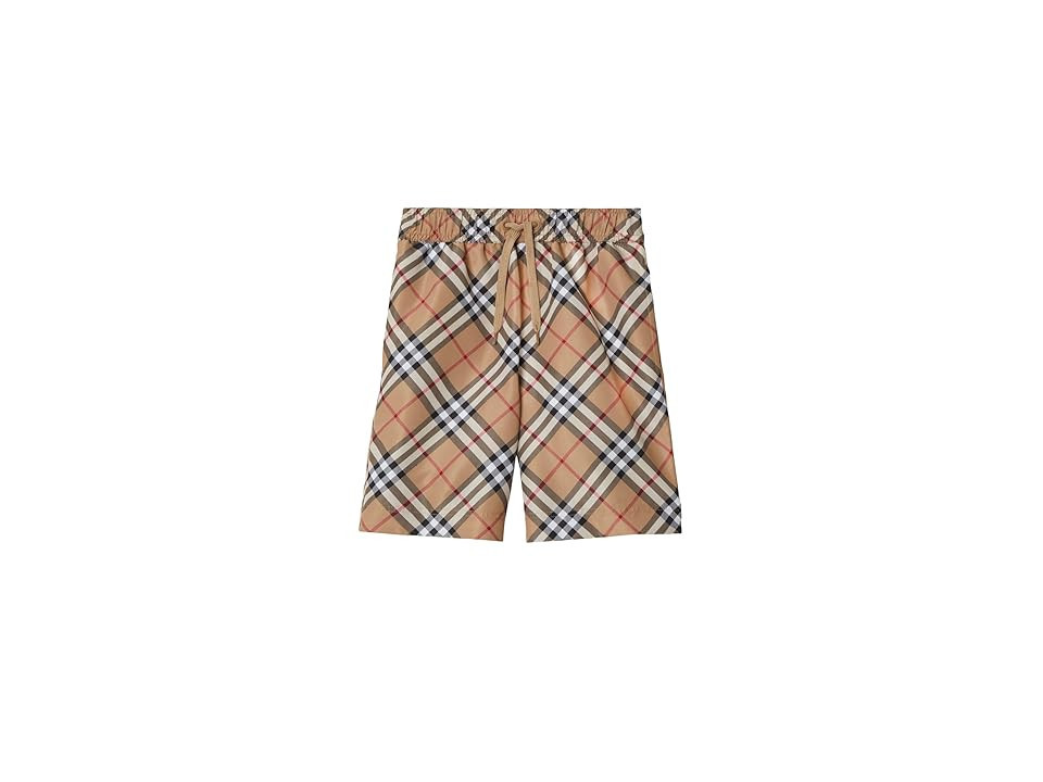Burberry Kids Malcolm Check Swim Shorts (Toddler/Little Kid/Big Kid) (Archive Beige Check) Boy's Swimwear | Zappos