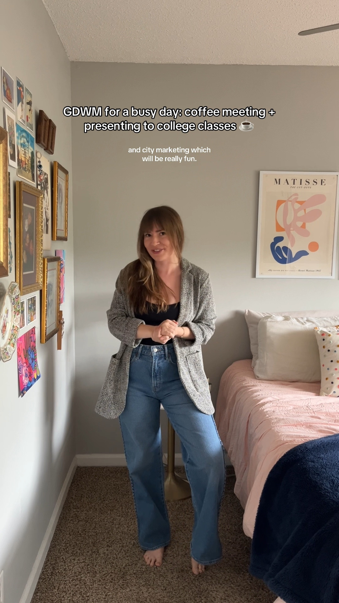 GDWM for a business casual day! love these jeans for a more elevated casual look 