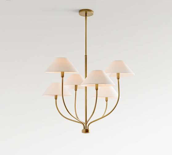 Chambers Metal Staggered Chandelier (36") | Pottery Barn (US)