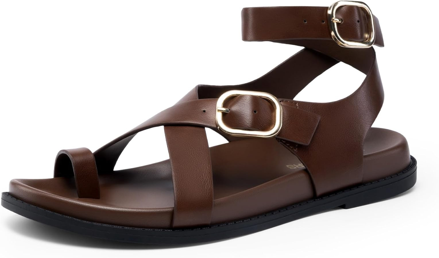 DREAM PAIRS Womens Strappy Sandals Flat Thong Comfortable Footbed PLatform Summer Fashion Vocatio... | Amazon (US)