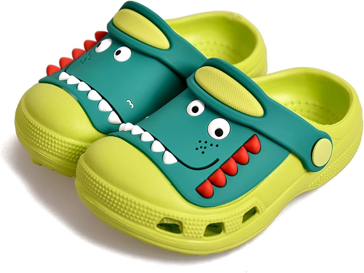 JACKSHIBO Toddler Little Kids Clogs Boys Girls Dinosaur Water Pool Beach Garden Sandals | Amazon (US)