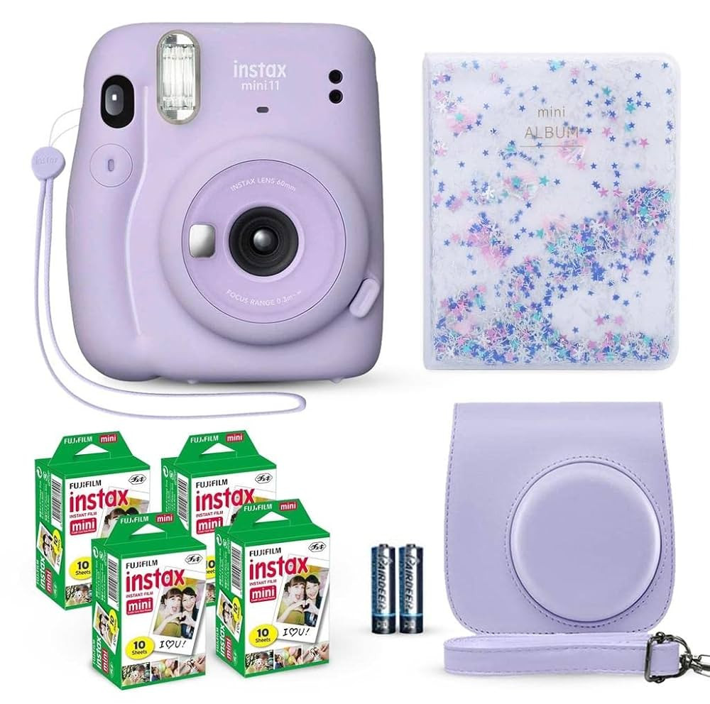 Fujifilm Instax Mini 11 Instant Camera Lilac Purple + Fuji Film Value Pack (40 Sheets) + Shutter ... | Amazon (US)