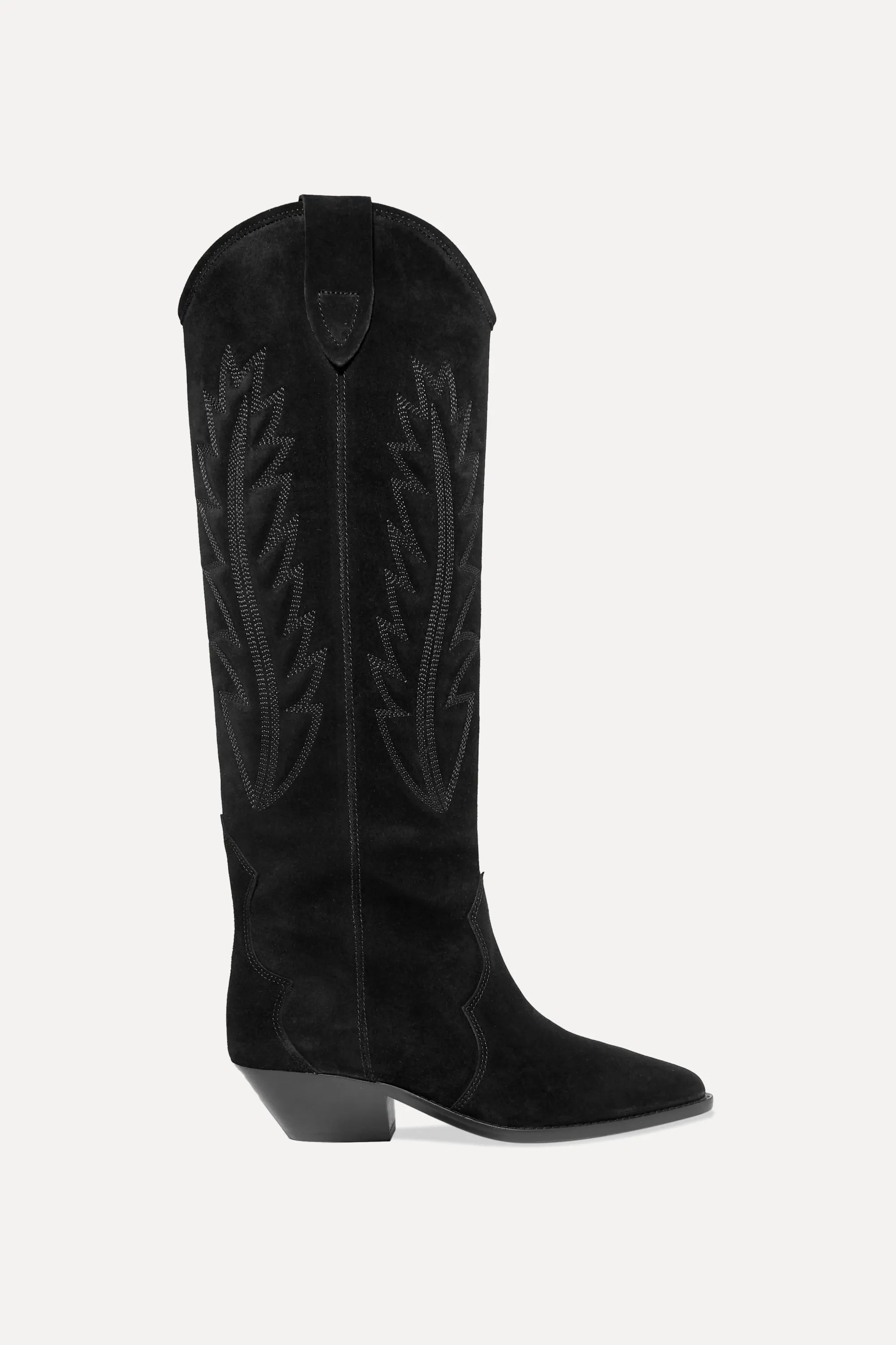 Isabel MarantDenzy embroidered suede knee boots | NET-A-PORTER (US)